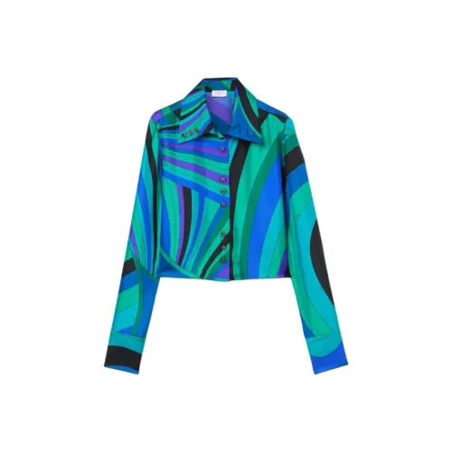 EMILIO PUCCI Рубашка Женская Жадеит Зеленый