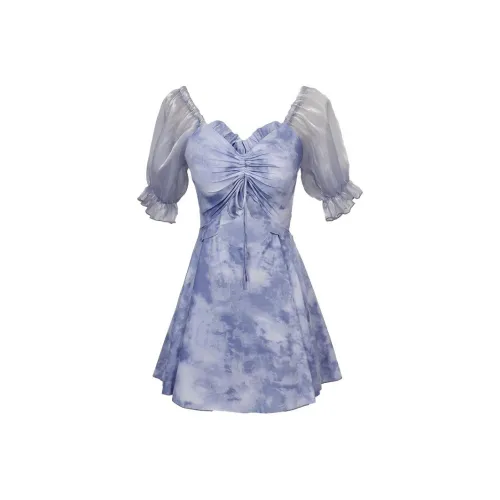 Xu Susu синий-фиолетовый смешанный женский ван-пис купальник