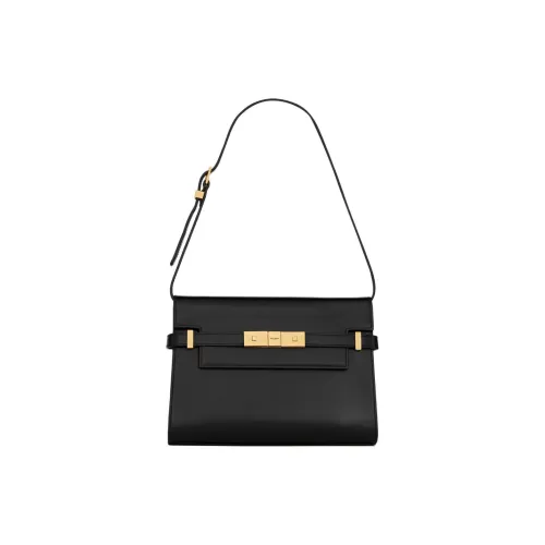 SAINT LAURENT Сумка через плечо из коровьей кожи женская черная