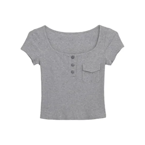 UNSPECIFIED Карман Металлическая пряжка Короткий рукав Женские