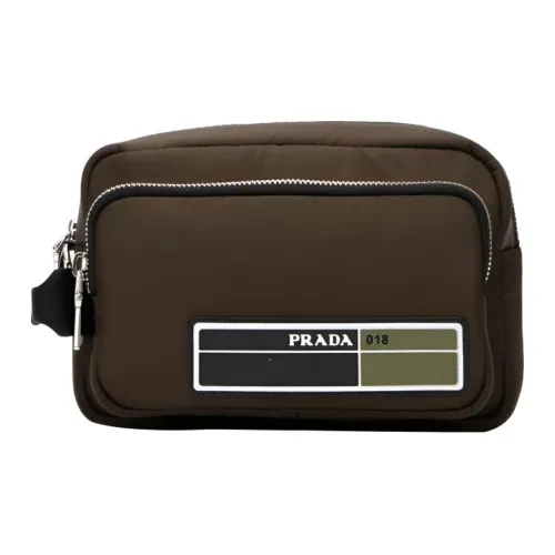 PRADA Nylon Clutch Мужской Army Green