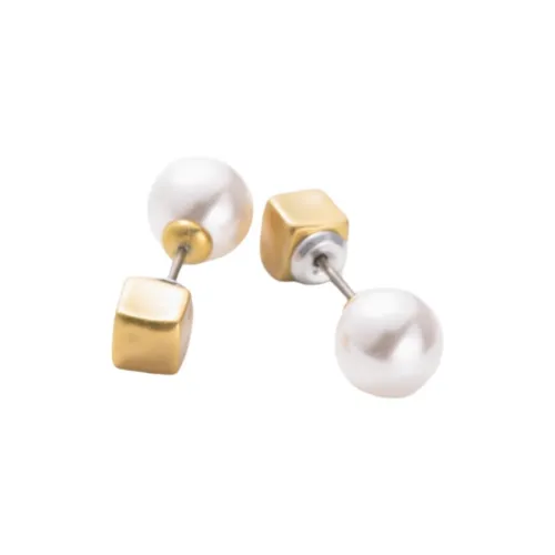 Fellala Glazed Бусины Серьги-гвоздики Женские Белые