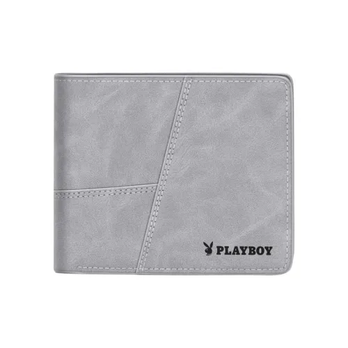 PLAYBOY Collaboration Микрофибра Синтетическая Кожа Кошелек Мужской Серый Черный