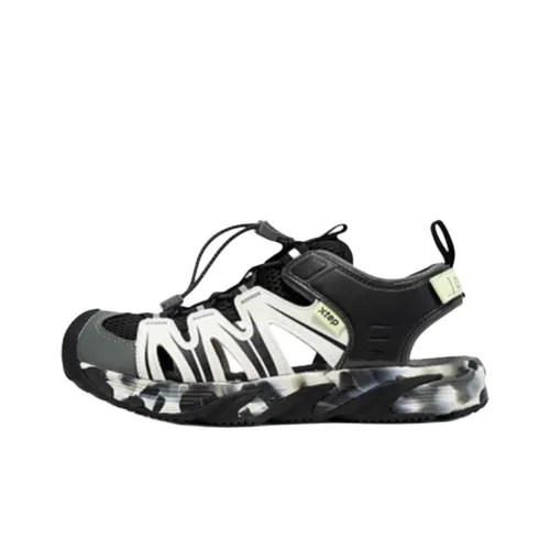 XTEP Детские сандалии Low Top Черный/Краб Оболочка Зеленый Школьный возраст