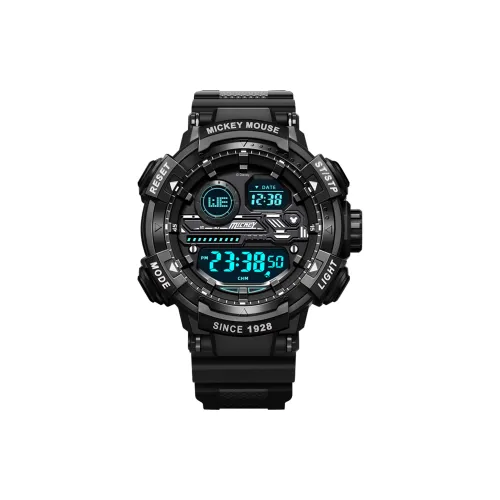 Disney Space Mickey Series Электронный механизм TPU ремешок Часы Мужские часы Черный циферблат