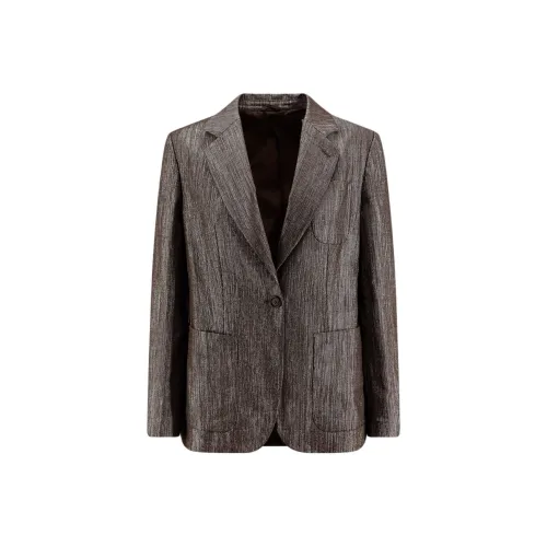 BRUNELLO CUCINELLI Бизнес-костюм Пальто Женское Темно-коричневое