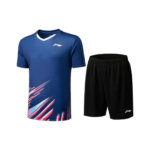 LINING Повседневная спортивная одежда Унисекс Темно-королевский синий Черный