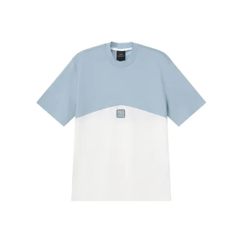 ARMANI EXCHANGEAE T Рубашка Мужская Небесно-Синий Белый