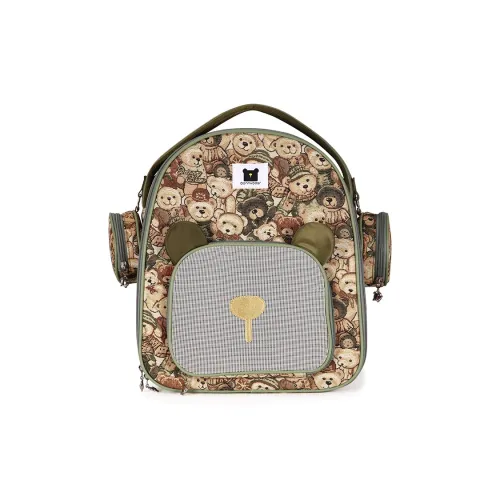 DANNYBEAR Ткань Рюкзак Стандартный Унисекс Зеленый Эльф Золотая нить Медведь