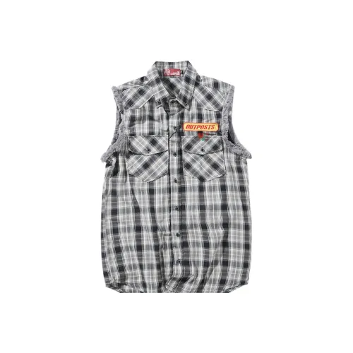 NUCLEAR EXPLOSION Черно-белая клетка Мужская рубашка