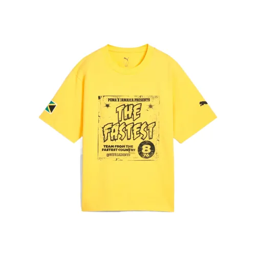 PUMA x JAMAICA Village Wear Рукав с оборванным плечом T-рубашка Женская