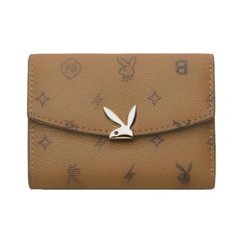 Playboy PVC Поливинилхлорид Кошелек Женские Коричневый
