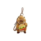 Браслет с подвеской в виде гамбургера и белки - коричневый шнурок