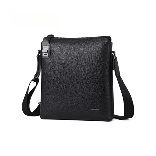 SEPTWOLVES Сумка через плечо из коровьей кожи среднего размера для мужчин черная кофейная