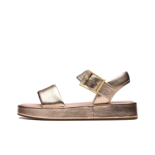 Clarks One Ремень Сандалии Металлик Медный Женские