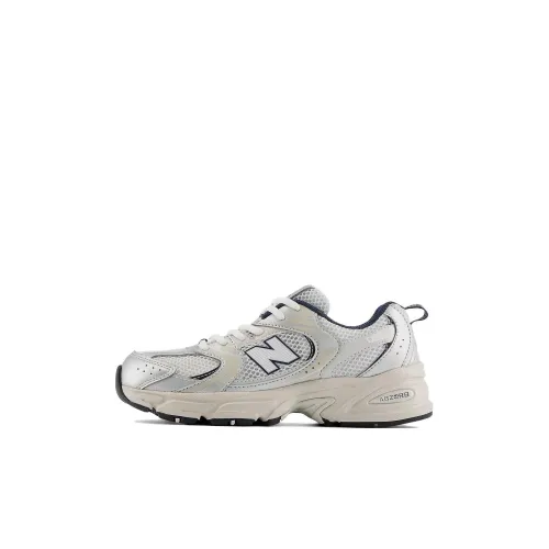 New Balance NB 530 Детские беговые кроссовки Низкие Белые и синие с серебристым цветом Унисекс