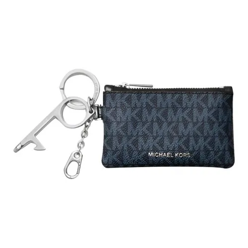 MICHAEL KORS Покрытый холст Подарочный набор с брелком и монетным кошельком стандартный мужской синий