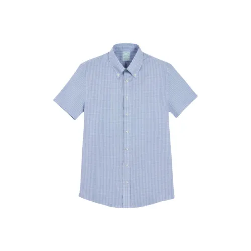 BROOKS BROTHERS 4000 Синий Мужская Рубашка