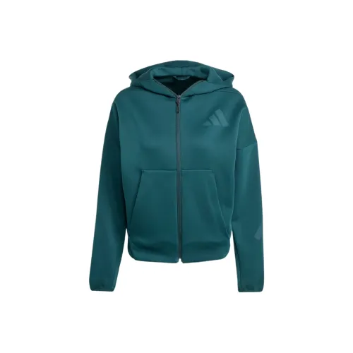 Adidas Куртка Женская Плющево-Зеленая