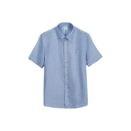 BROOKS BROTHERS B485 Blue Мужская Рубашка