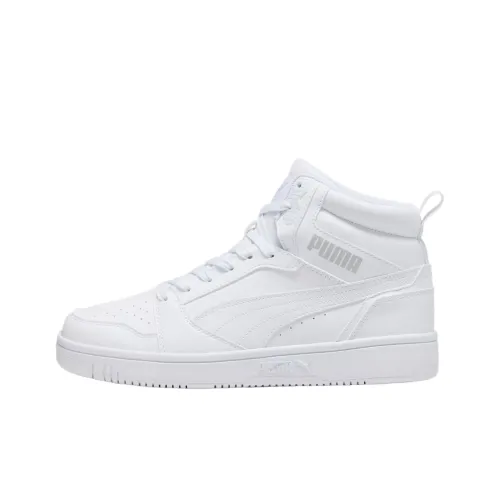 PUMA REBOUND Устойчивые к истиранию высокие кроссовки для скейтбординга унисекс белые