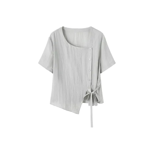 SHIRAN Серо-зеленая Женская Рубашка