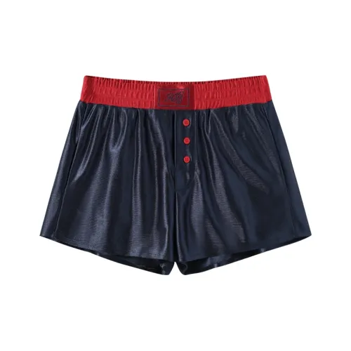 AJPG Темно-синие Женские Повседневные шорты