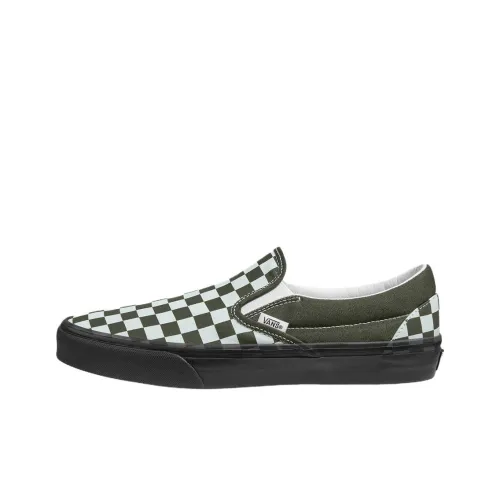 Vans Classic Slip-on Скейтборд Кроссовки Низкие Зеленые Белые Мужские