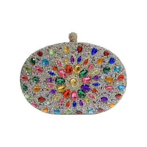 ALOENEY ПУ (полиуретан) клатч Women's Silver Многоцветный