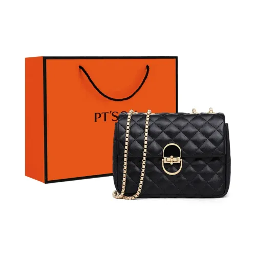 PT'SON Сумка через плечо из коровьей кожи стандартная женская черная