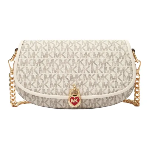 MICHAEL KORS Mila Искусственная кожа Сумка через плечо Маленькая Женская Ванильный белый