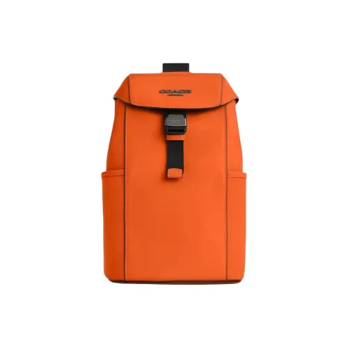 COACH Racer Smooth Calfskin Sling Bag Small Men's Orange