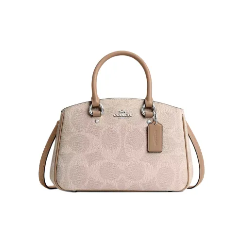 COACH Savannah Искусственная кожа Сумка через плечо Сумка Маленькая Женская Песочно-желтая и Тауповая