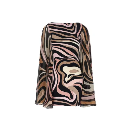 EMILIO PUCCI Многоцветные Женские Длинные Платья с Рукавами