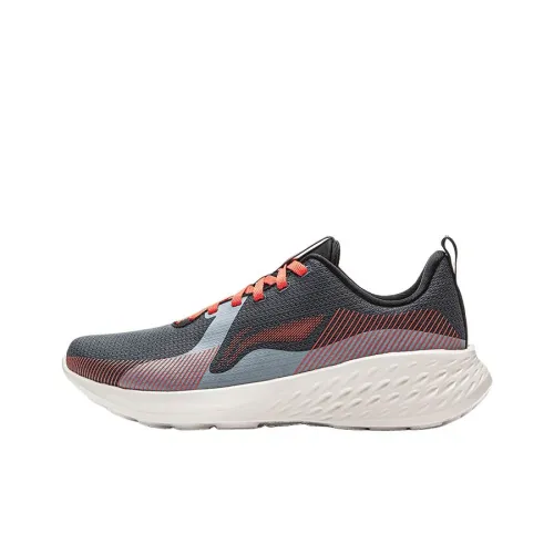 LINING Light Cloud Амортизация Износостойкий Низкий Топ Повседневные Беговые кроссовки Мужские Серый Оранжевый