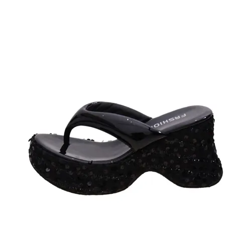 ALXNAN Резиновая подошва Шлепанцы Женские