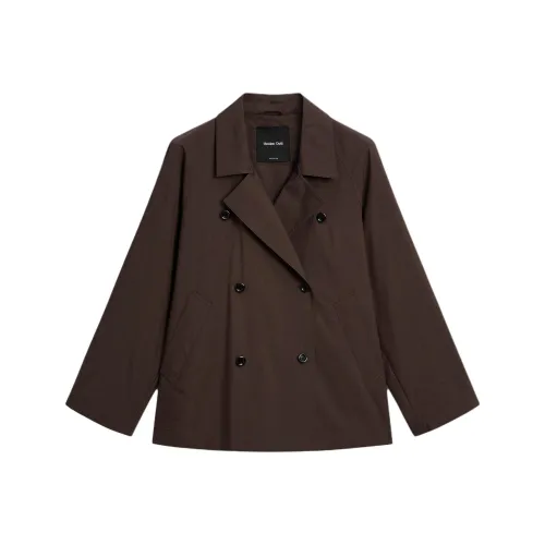 Massimo Dutti Темно-красный Женский Тренч