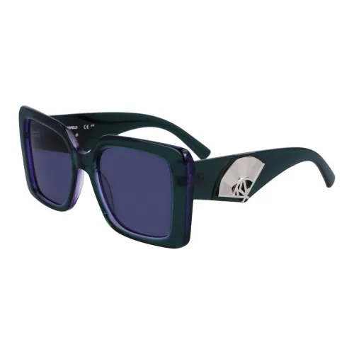 Karl Lagerfeld Ацетат Injection Квадратные Солнцезащитные Очки Женские Черные