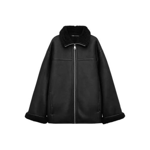 ZARA ZW Series Бархат Feel Пальто Женское