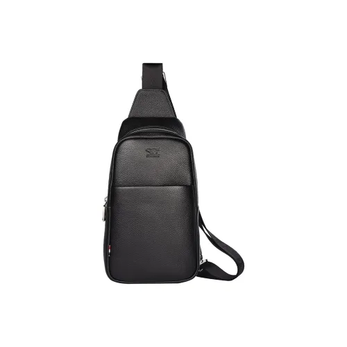 SEPTWOLVES Сумка через плечо из натуральной коровьей кожи стандартная мужская черная кофейная