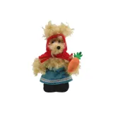 Желтый странный щенок с пушистым мехом