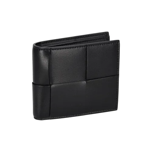 Bottega Veneta Intrecciato Sheepskin Wallet Men's Black