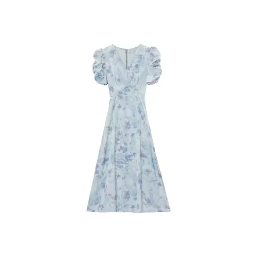 GEZITAI Короткое платье с короткими рукавами женское