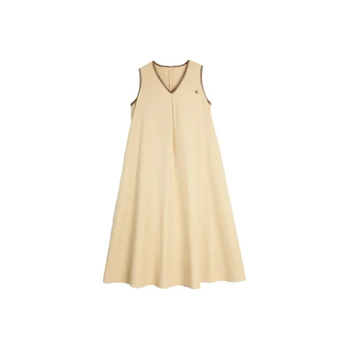 Elle Хаки Женские Платья без рукавов