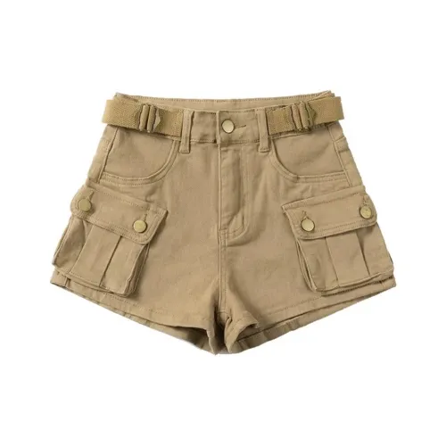 Incolore Хаки Женские Джинсовые Шорты