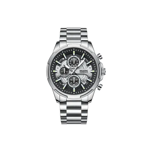 FAIRWHALE Phantom Stealth Collection Кварцевый механизм Металлический ремешок Часы Мужские Черный циферблат