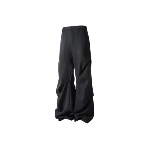 BUSINE; Черные унисекс повседневные брюки