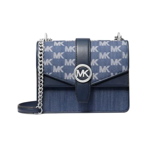 MICHAEL KORS Greenwich Ткань Сумка через плечо Маленькая Женская Морской Синий