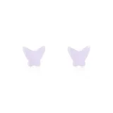 Серьги-гвоздики фиолетового цвета