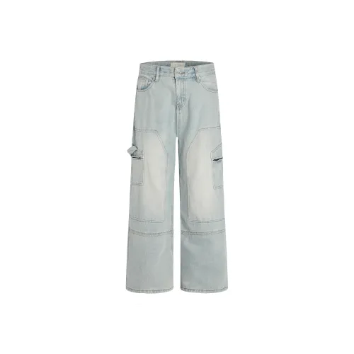MR BENSE Дождь Небесно-голубой Унисекс Джинсы
